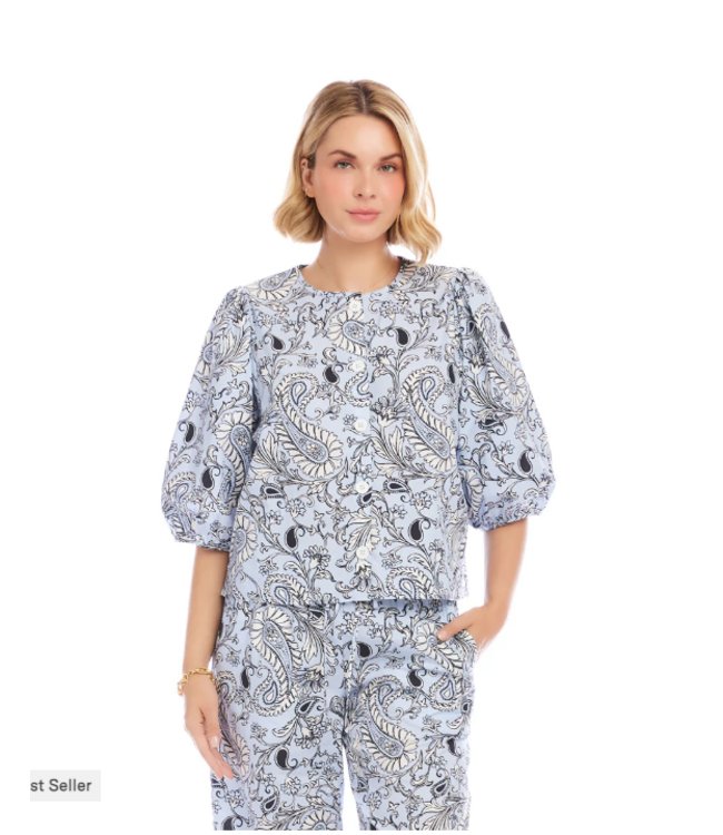 Karen Kane Puff Sleeve Top- 1L49101