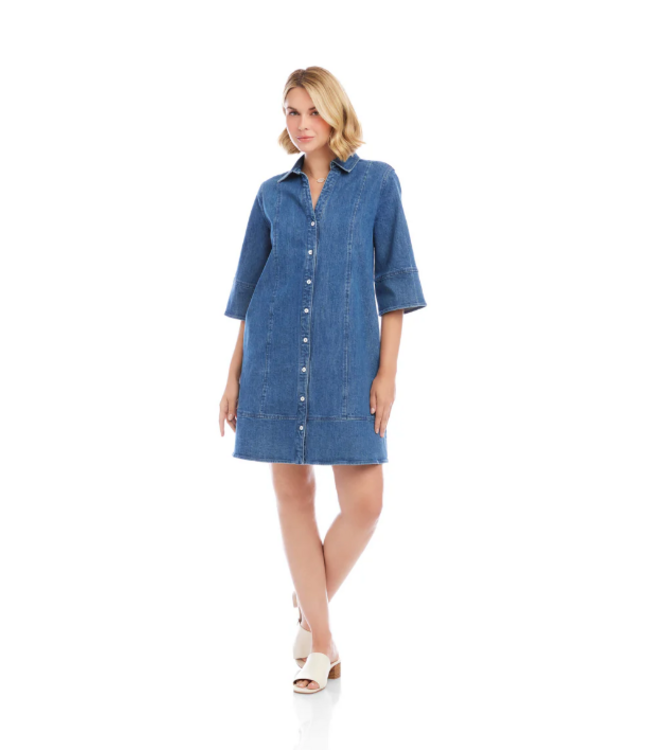 Karen Kane Flare Sleeve Shirt Dress- 1L78702