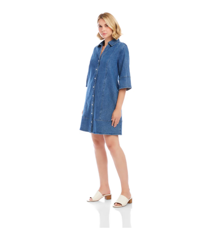 Karen Kane Flare Sleeve Shirt Dress- 1L78702