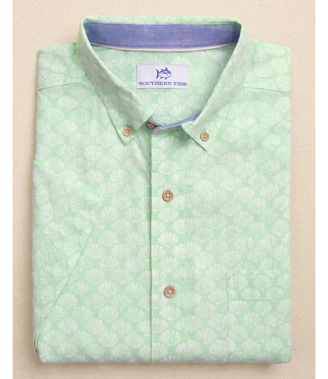 Seashell Cove Linen Rayon Short Sleeve Sport Shirt