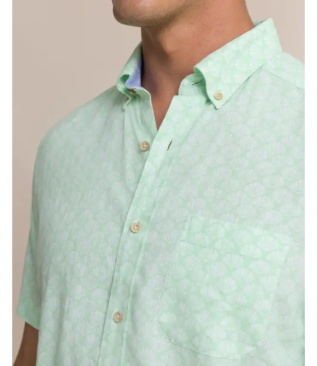 Seashell Cove Linen Rayon Short Sleeve Sport Shirt