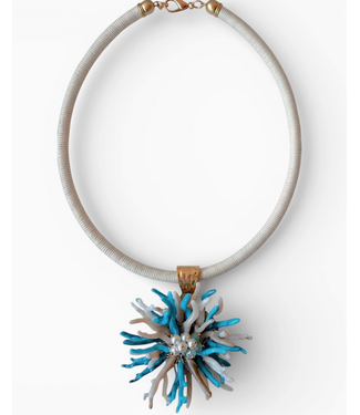 Bijoux Envie Bijoux Envie Coral Flower Collar Necklace #N4431