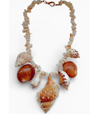 Bijoux Envie Bijoux Envie Chunky Beaded Seashell Necklace #N4436