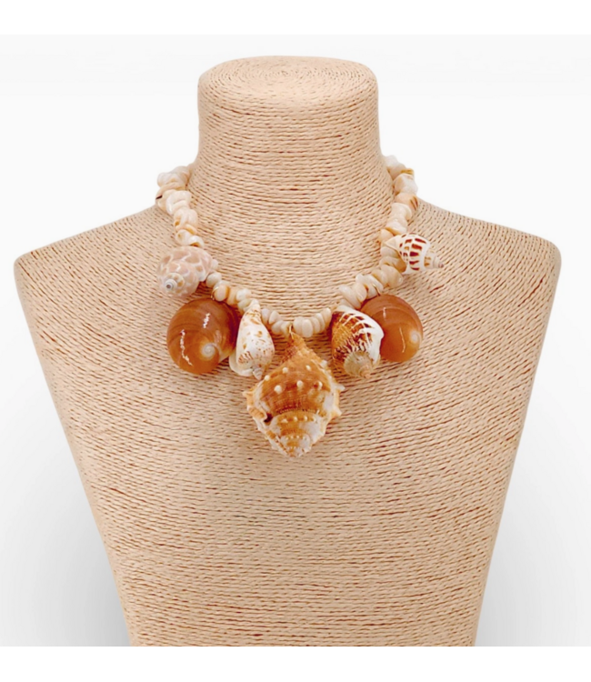 Bijoux Envie Chunky Beaded Seashell Necklace #N4436