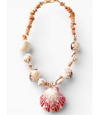 Bijoux Envie Bijoux Envie Coastal Beaded Seashell Necklace #N4440