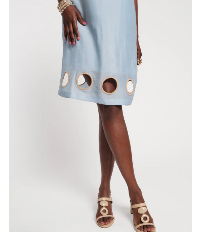 Frances Valentine Lilly Cut Out Mini Dress Solid Viscose Cupro - 226AA113613