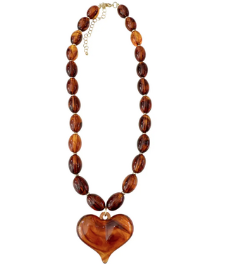 Gemelli Roxie Beaded Heart Charm Necklace