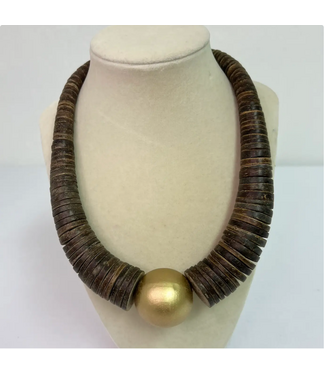 Merritt Millie Merritt Millie Graduated Coconut Shell Bead Necklace