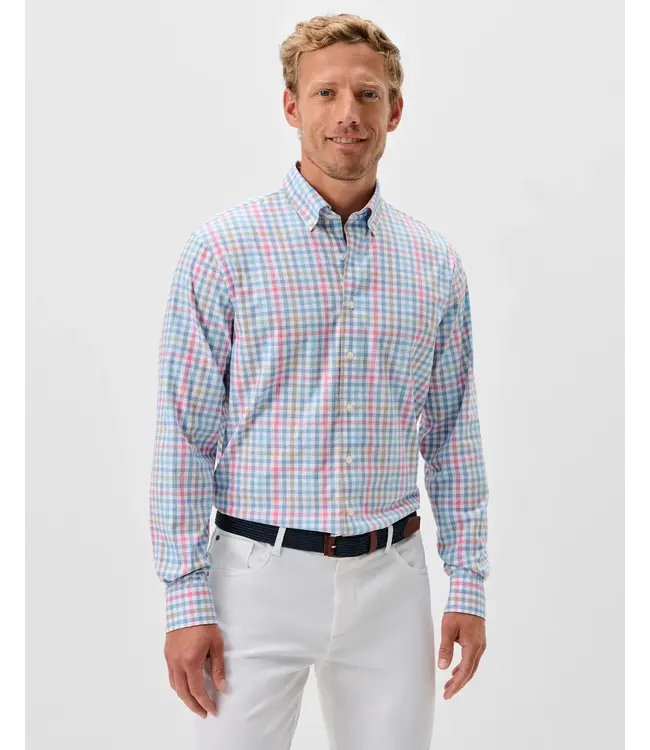 Yosef Check Everyday Performance Button Down Shirt