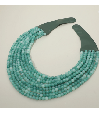 anb fashion Marbled Ball Beaded Multi Layer Magnetic Necklace