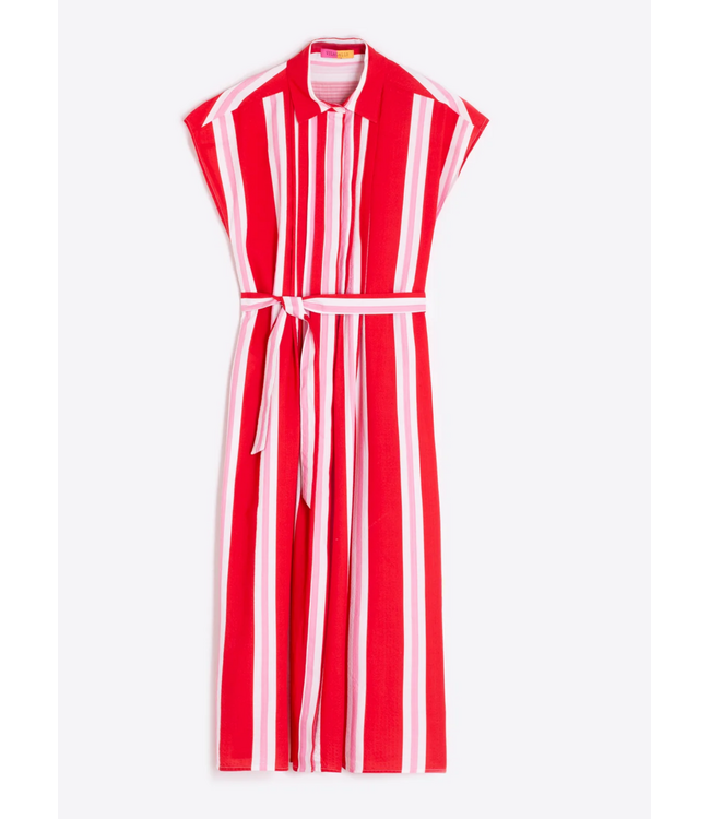 Vilagallo #33251 Striped Midi Dress