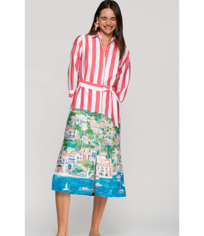 Vilagallo #33554 Striped Shirtdress