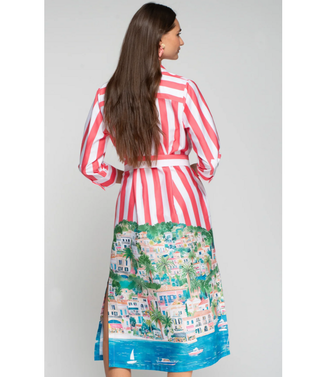 Vilagallo #33554 Striped Shirtdress