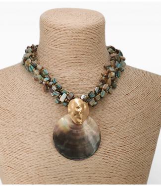 Bijoux Envie Bijoux Envie Mother of Pearl Shell Necklace #N4433