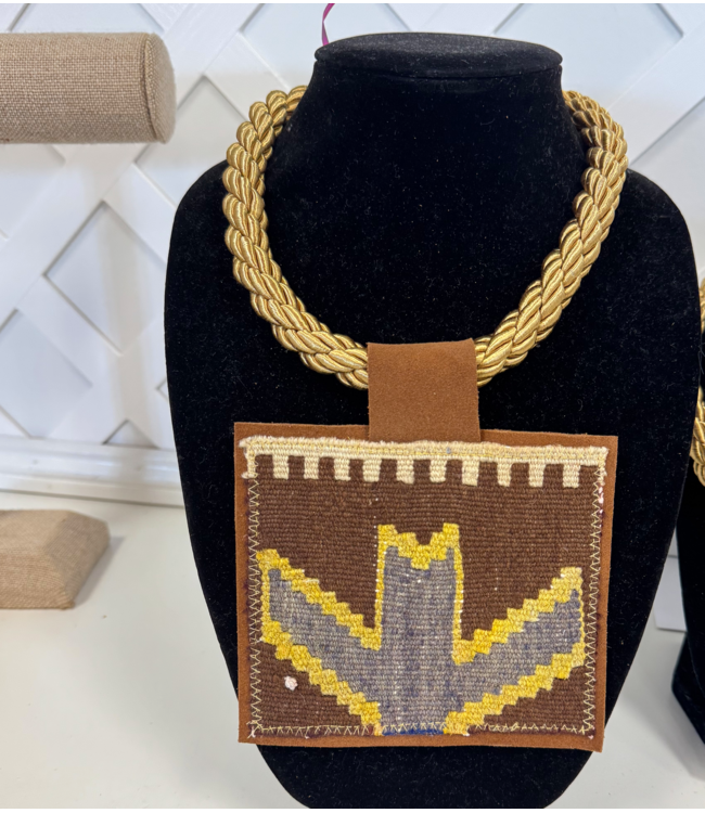 Orijinal Gold Rope Kilim Pendant
