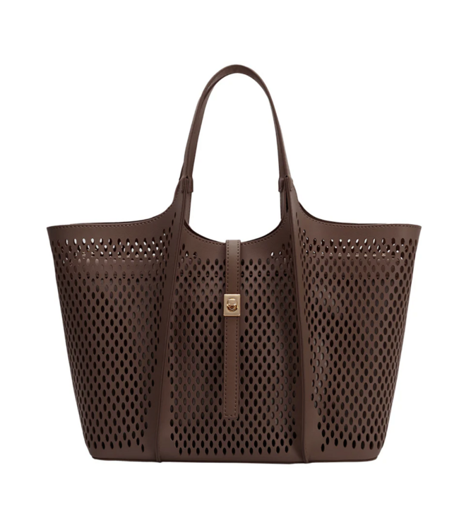 Melie Bianco Malia Laser Cut Tote Bag