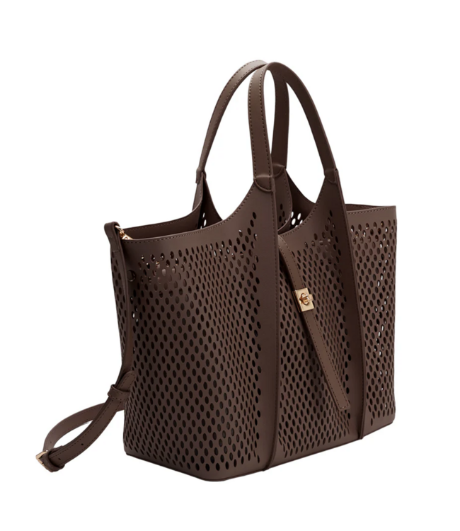 Melie Bianco Malia Laser Cut Tote Bag