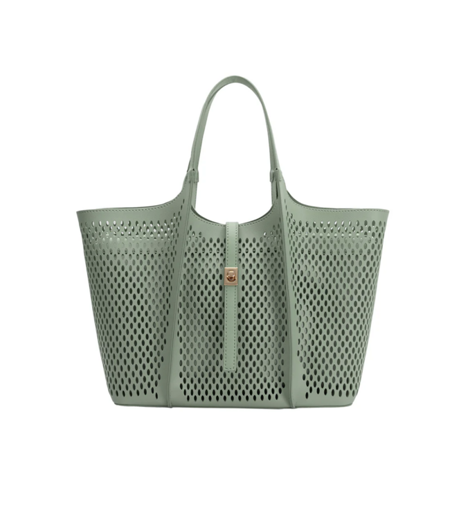 Melie Bianco Malia Laser Cut Tote Bag