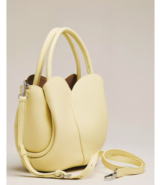 Melie Bianco Tulip Leather Top Handle Bag
