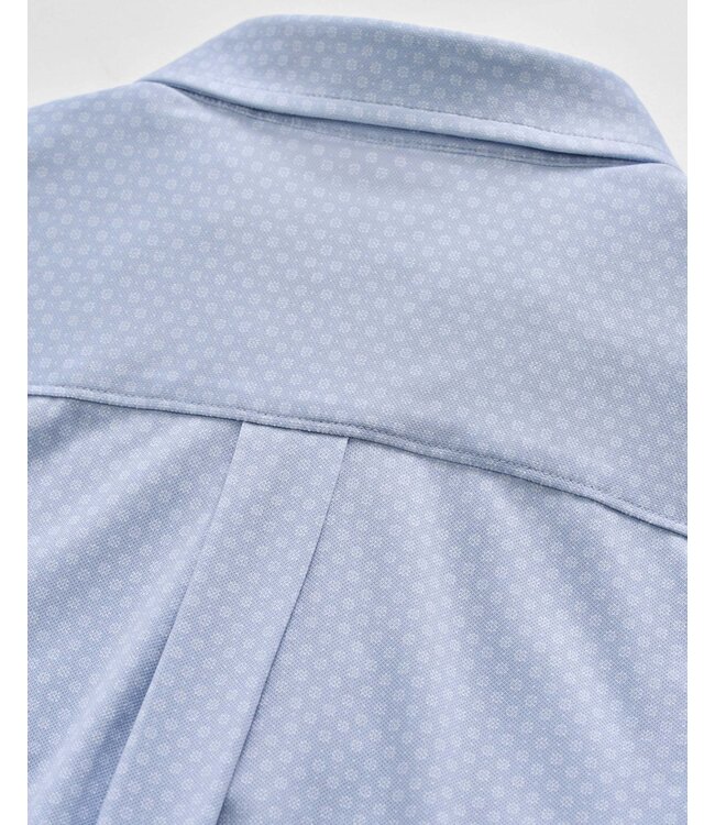 Augustine Printed Knit Mesh Short Sleeve Button Up Shirt