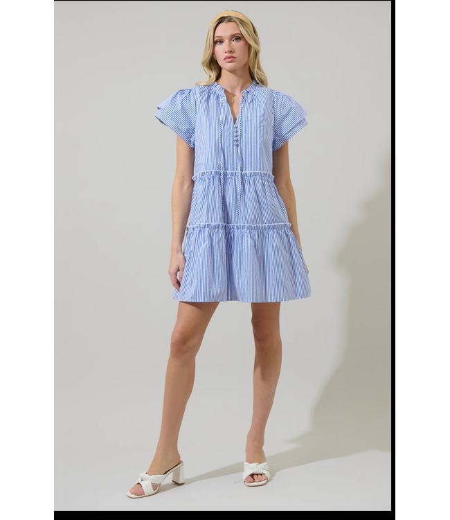 Sugarlips Sherah Striped Empire Tiered Mini Dress- STD14062PC