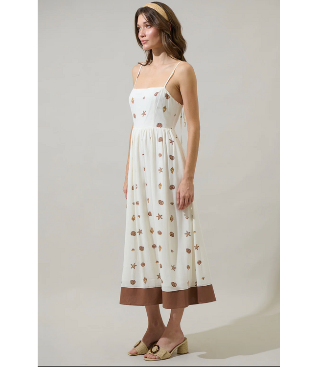 Sugarlips Cerise Shells Senia Midi Dress- STD14703PA