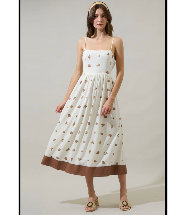 Sugarlips Cerise Shells Senia Midi Dress- STD14703PA