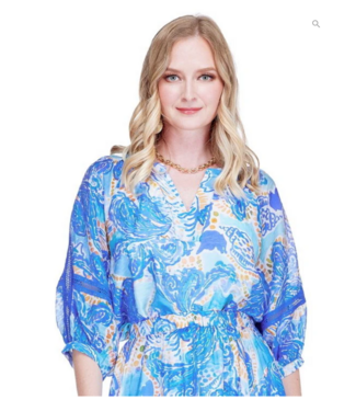 jade Jade Contrast Trim Peasant Top #9944