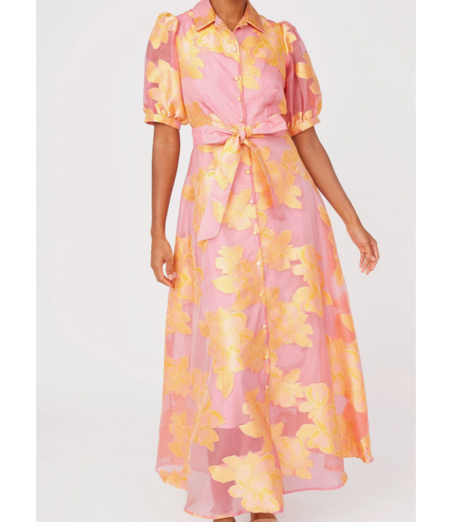 Abbey Glass Charlotte Gown Sorbet Peony Organza #1063