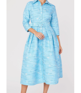 Abbey Glass Abbey Glass Cecilia Midi Dress Textured Dupioni #1202
