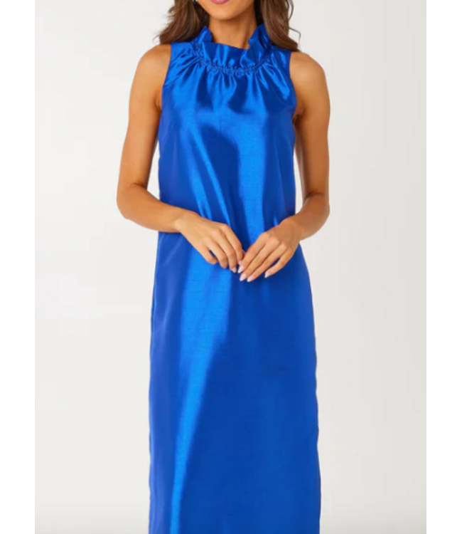 Abbey Glass-Camille Gown Colbalt Dupioni Blue-1115FW25BLM