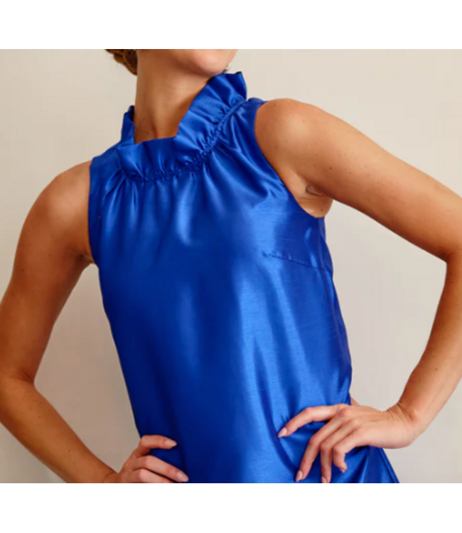 Abbey Glass-Camille Gown Colbalt Dupioni Blue-1115FW25BLM