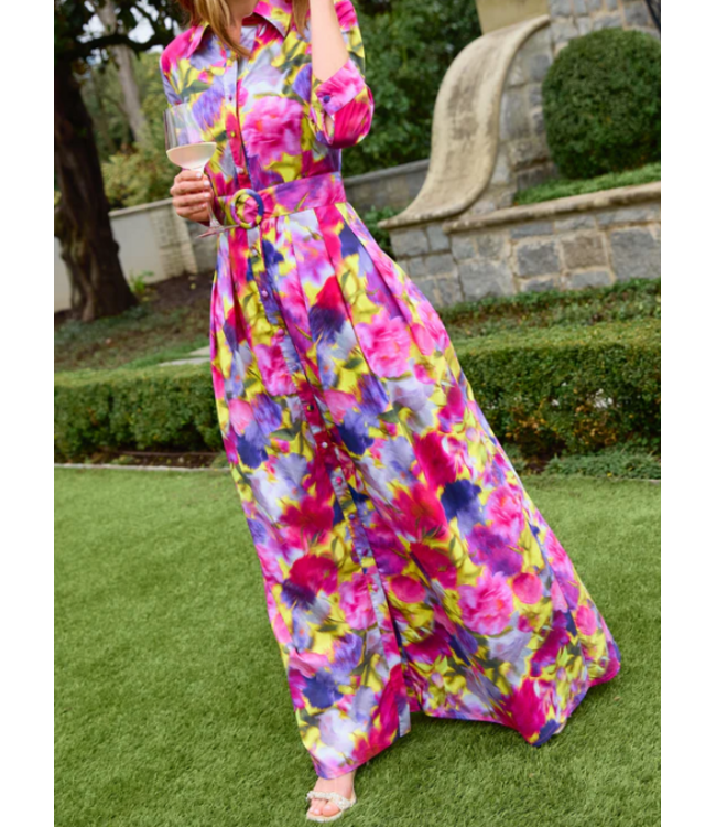 Abbey Glass-Cecilia gown Art Bloom Poplin Pink-1202PR26MC