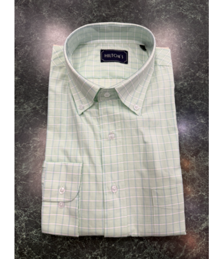 Hiltons Button Down Lime/Blue Check Shirt