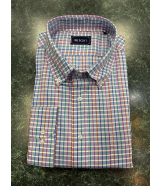 Hiltons Button Down Blue/Multi Check Shirt