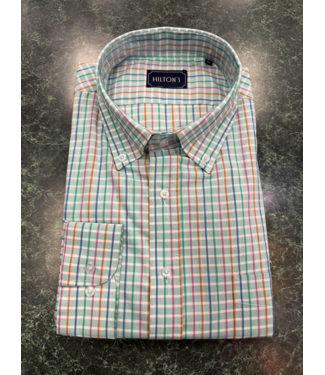 Hiltons Button Down White/Multi Check Shirt