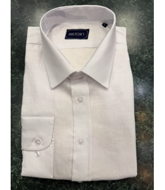Hiltons Button Down White Linen Shirt