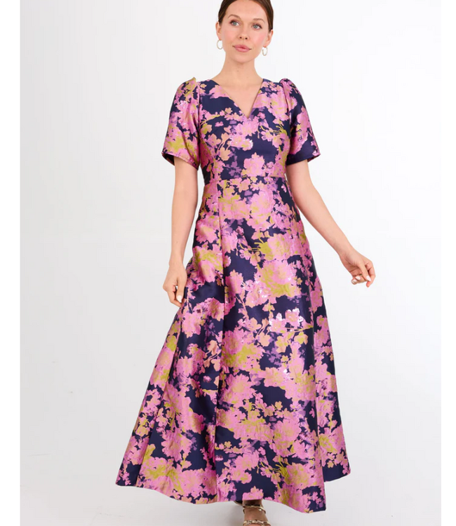 Abbey Glass Arden Brocade Gown- 1201FW25NY