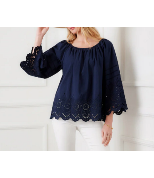 Karen Kane-Embroidered Peasant Top=-1L70212