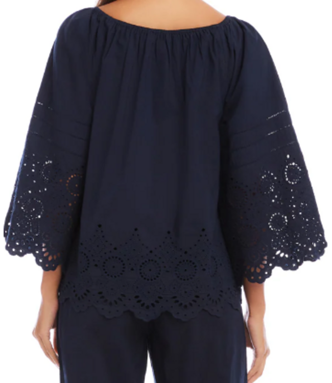 Karen Kane-Embroidered Peasant Top=-1L70212