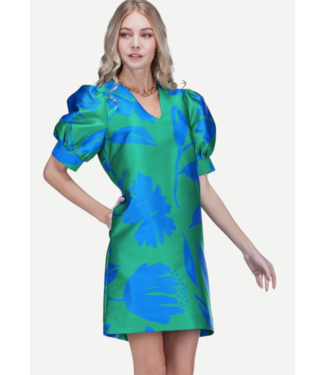 jade Jade V-neck Puff Sleeve Dress #5130