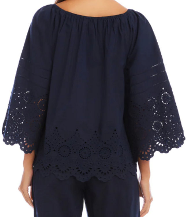 Karen Kane-Embroidered Peasant Top=-1L70212