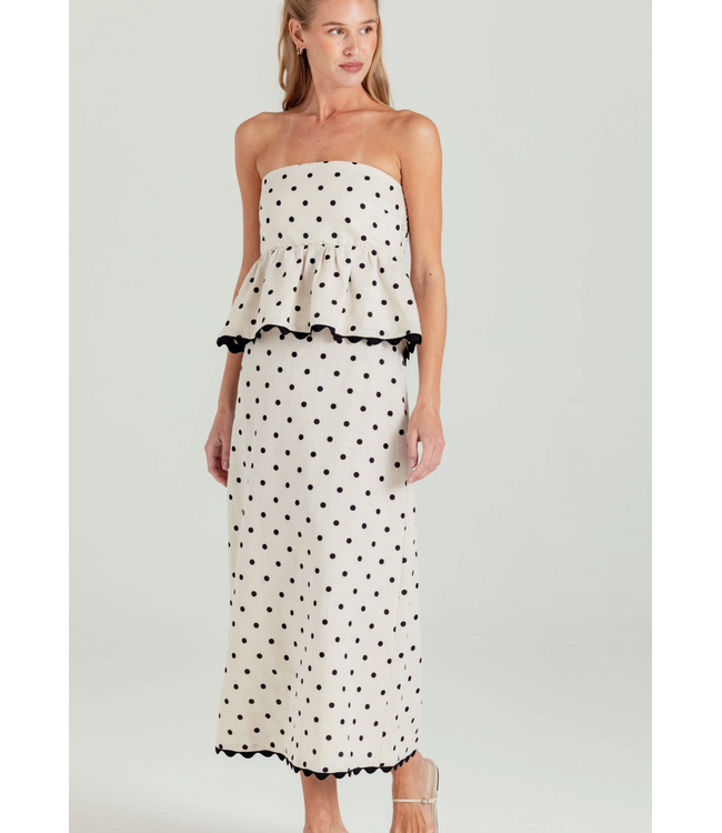 Sundays Polka Dot Davis Top #013
