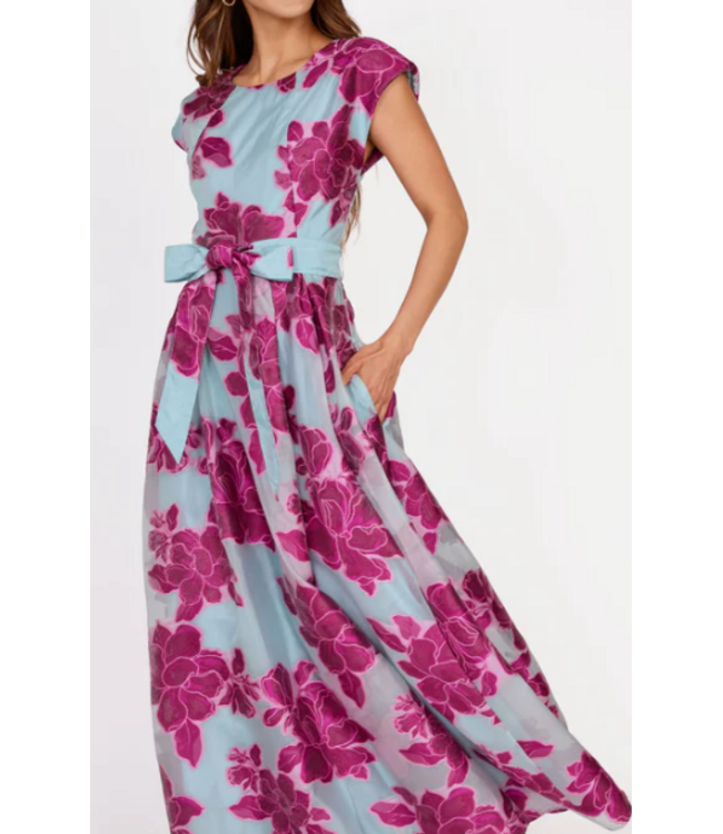 Abbey Glass-Berry Peony Organza-#1018L