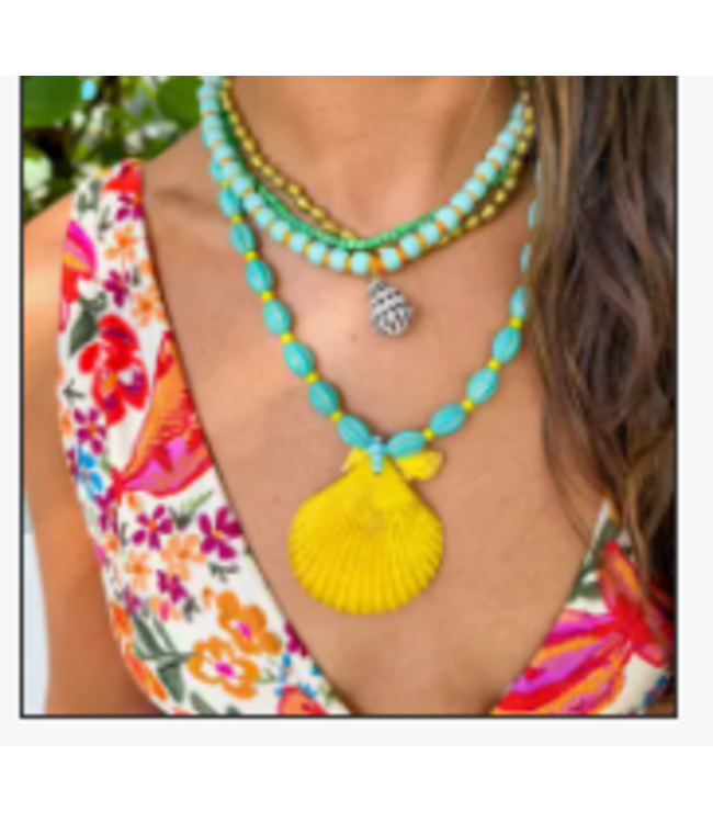 Twine & Twig-Layered Pendant Necklace-Ocean Shell