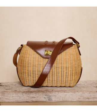 the winding road The Winding Road Oversized Rattan Shoulder Bag