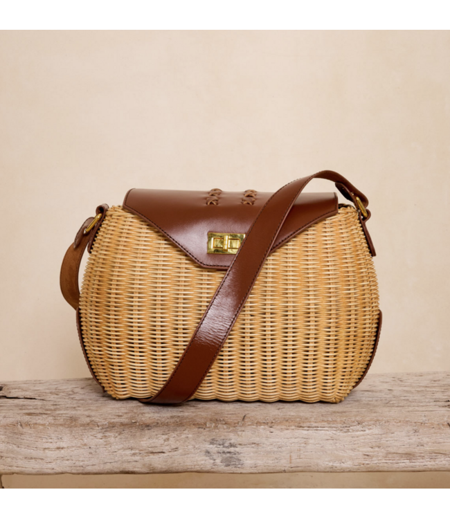 The Winding Road Oversized Rattan Shoulder Bag