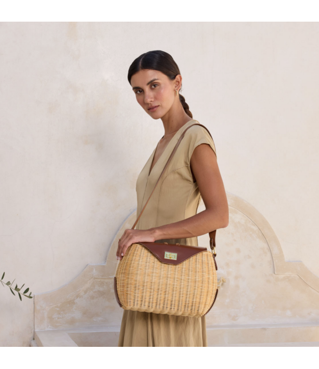 The Winding Road Oversized Rattan Shoulder Bag