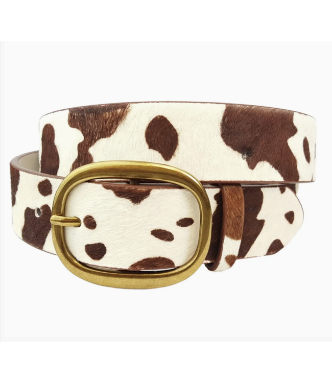 Axesoria West Genuine Cow Hair Leather Belt #3449