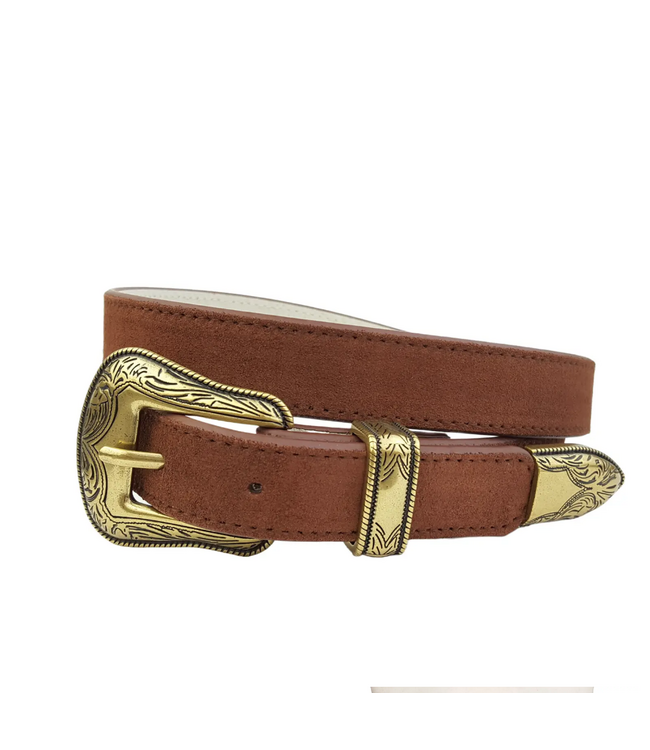 Axesoria West Genuine Suede Leather Belt #10470